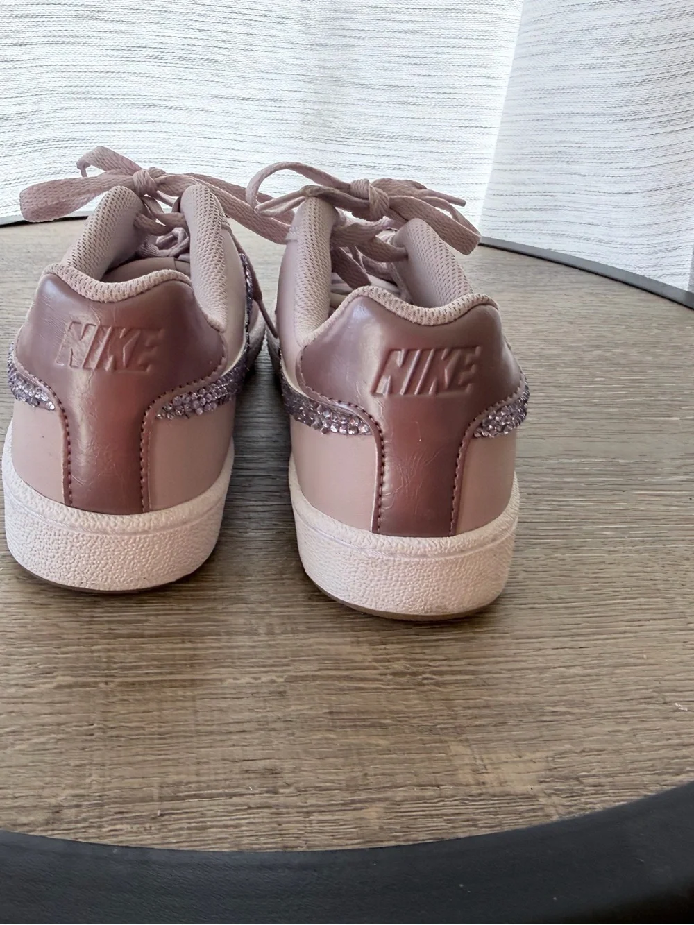 Nike Court Royale 2 Low Sneakers Blush Pink Rose Customize Rhinestone  Swoosh
